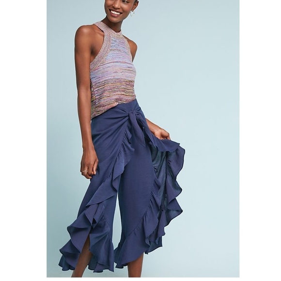 Anthropologie Pants - Anthropologie Ruffle-Wrapped Pants
